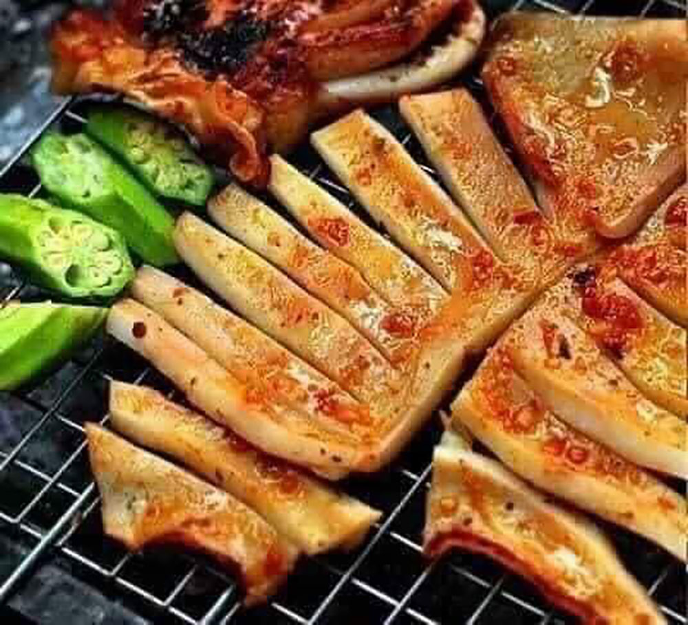 Mực ống một nắng nướng